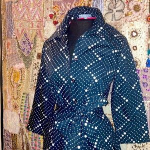 100% Cotton 7 button closure with matching belt Polka dots design